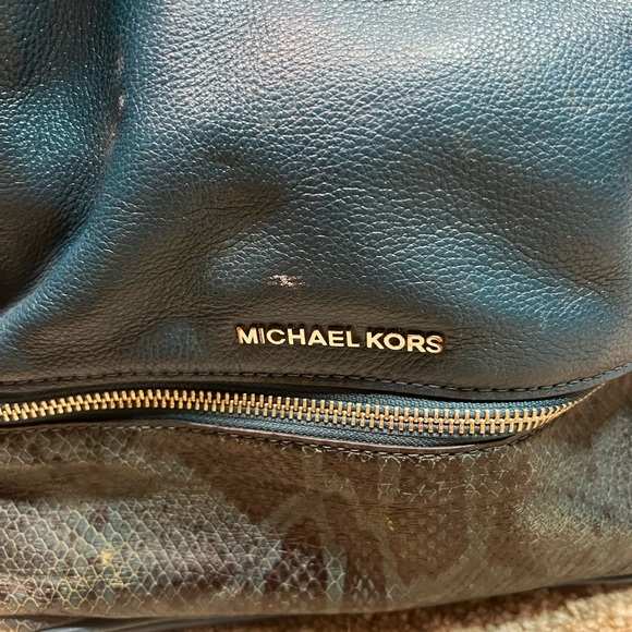 Michael Kors Blue and Gray Backpack - Picture 2 of 7